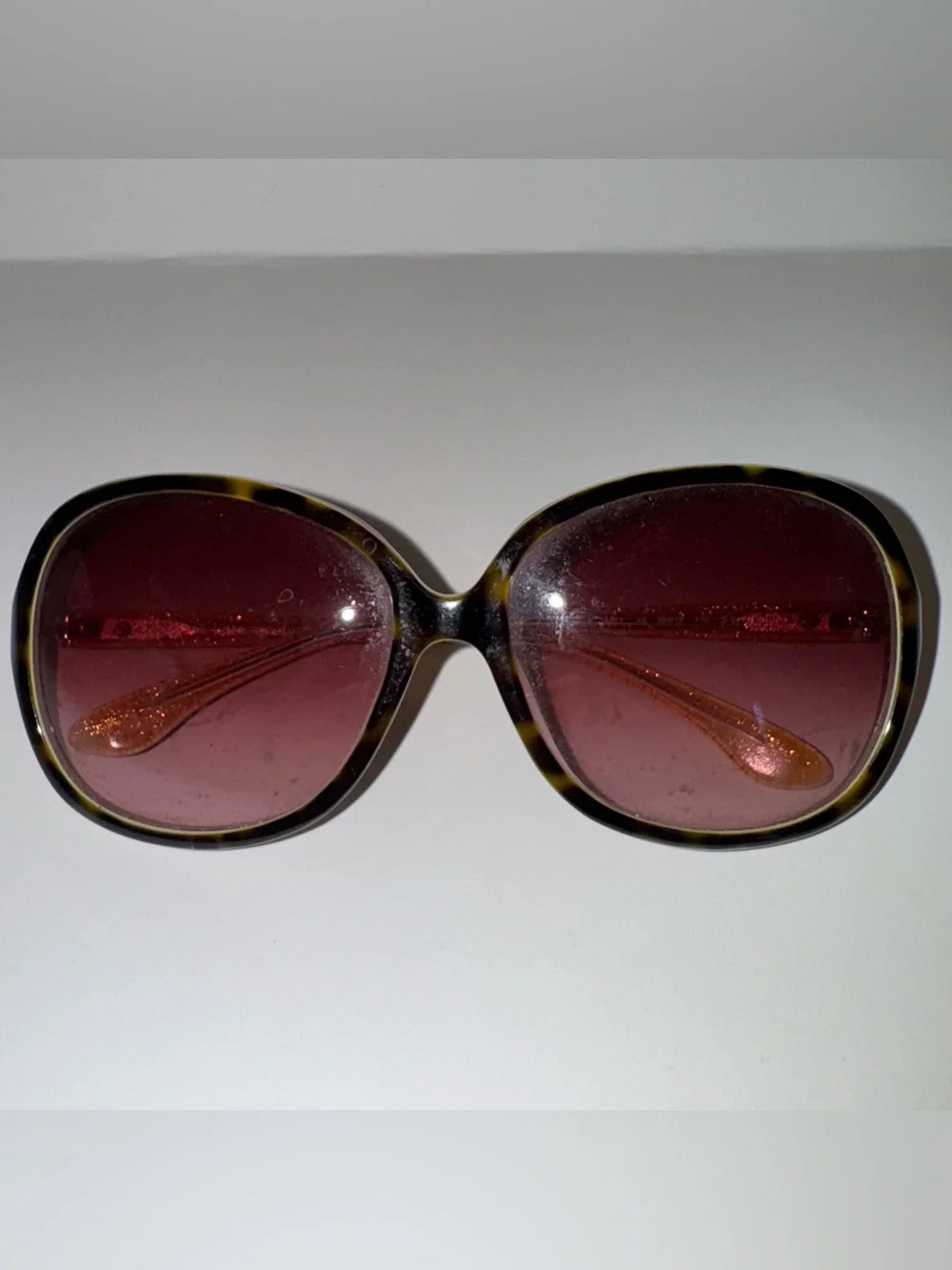 Kate Spade GABI/S OJBY Oversized Round Gradient Sunglasses 130 Gold Tortoise